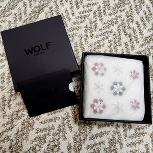WOLF brand blossom mini travel jewelry wallet pouch NWT + gift box